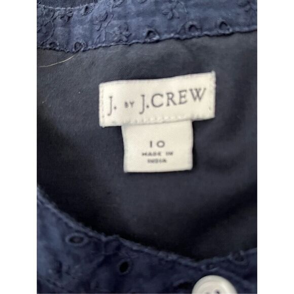 J. By J. Crew Women’s 10 Sleeveless Eyelet Lace Button Front Fit & Flair Dress N - Picture 7 of 10
